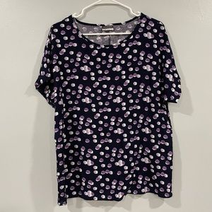 Beloved Woman Purple Polka Dot Short Sleeve Shirt EU 40